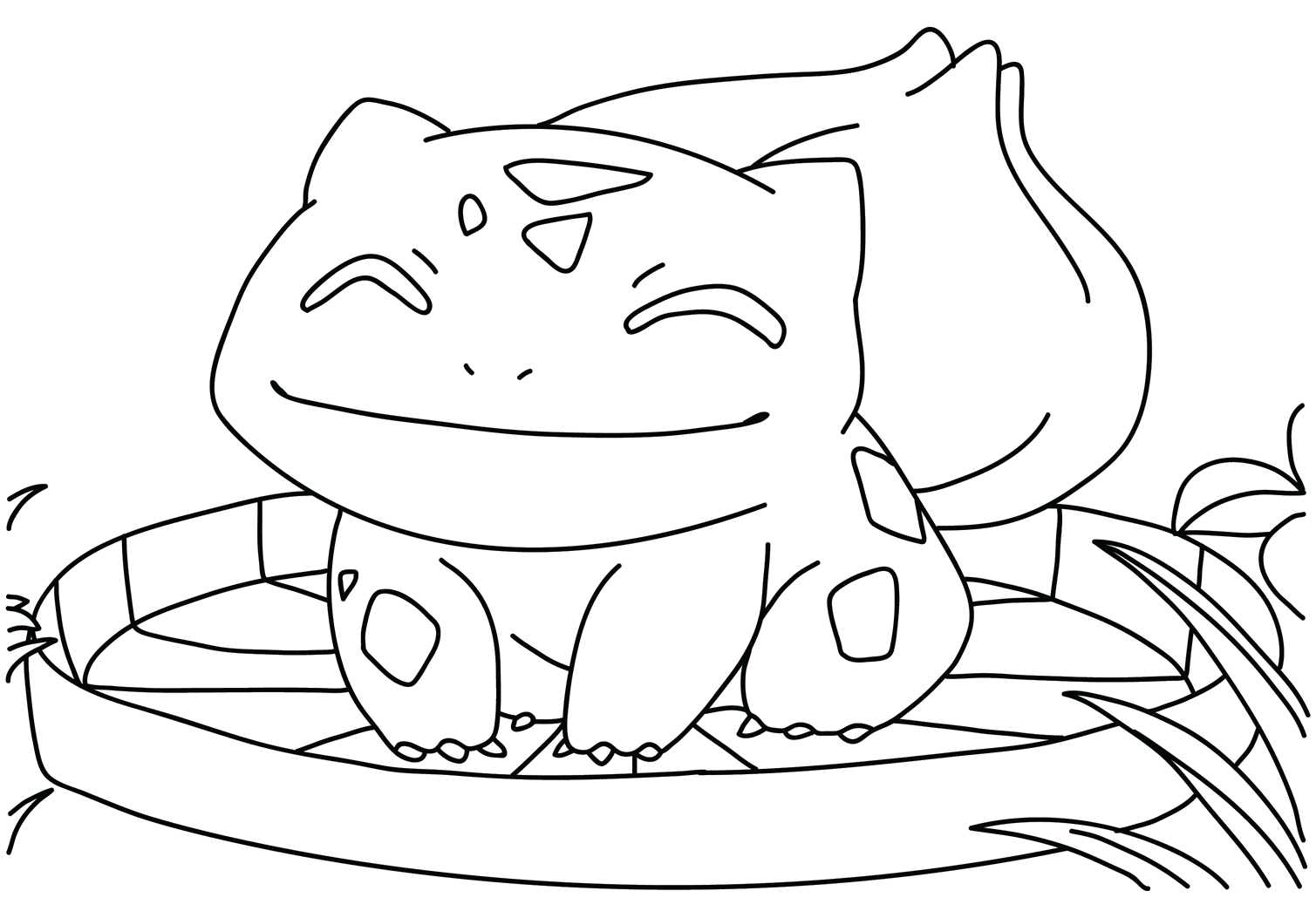 ระบายสี บูลบาซอร์ยิ้ม