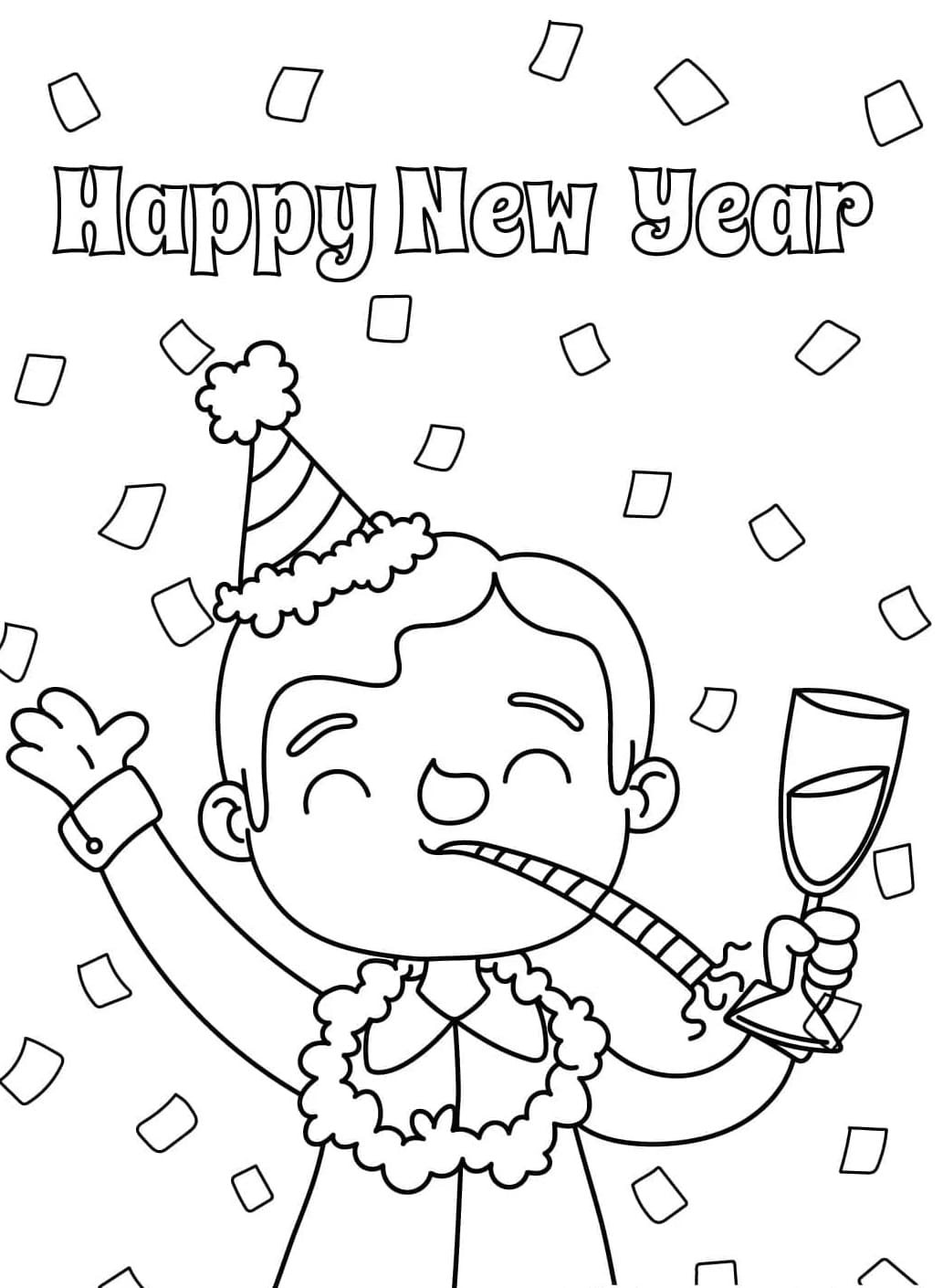 ระบายสี เด็กๆ และปีใหม่