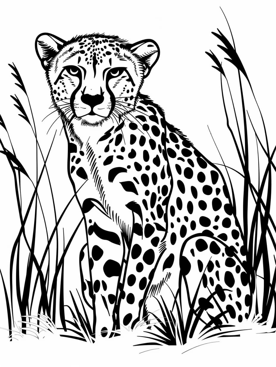 ระบายสี ฟรีเสือชีตาห์ภาพ