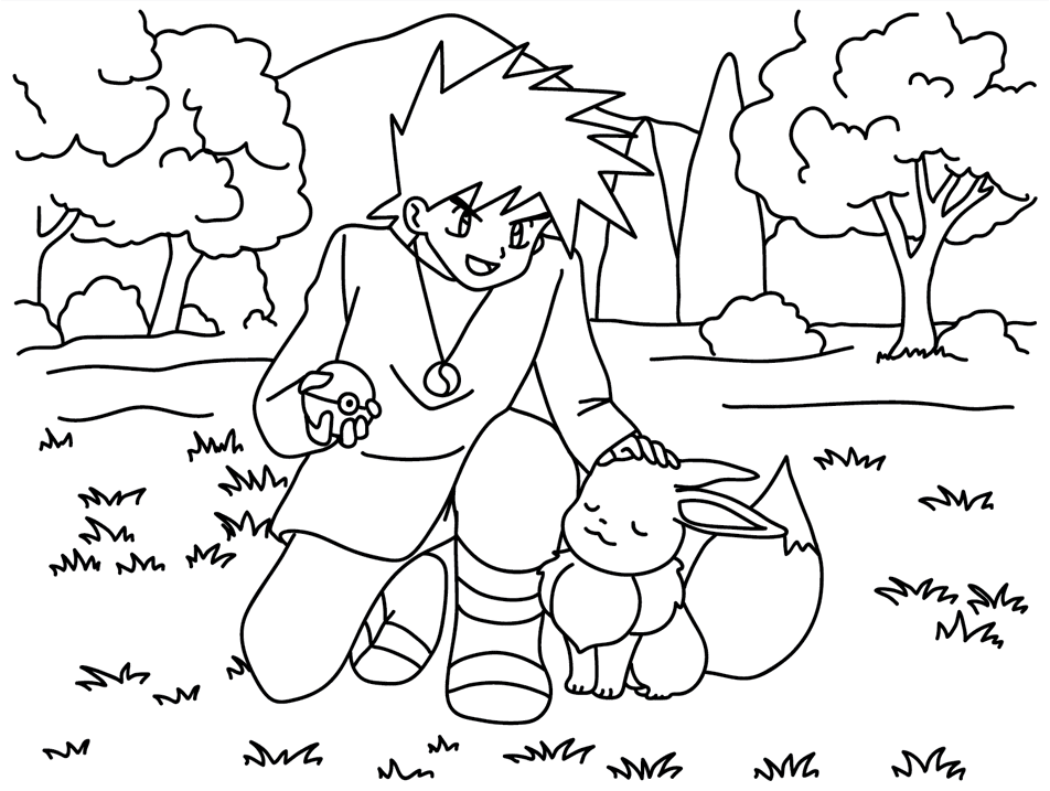 ระบายสี แกรี่ โอ๊ค, รูปภาพโปเกมอนอีวุย