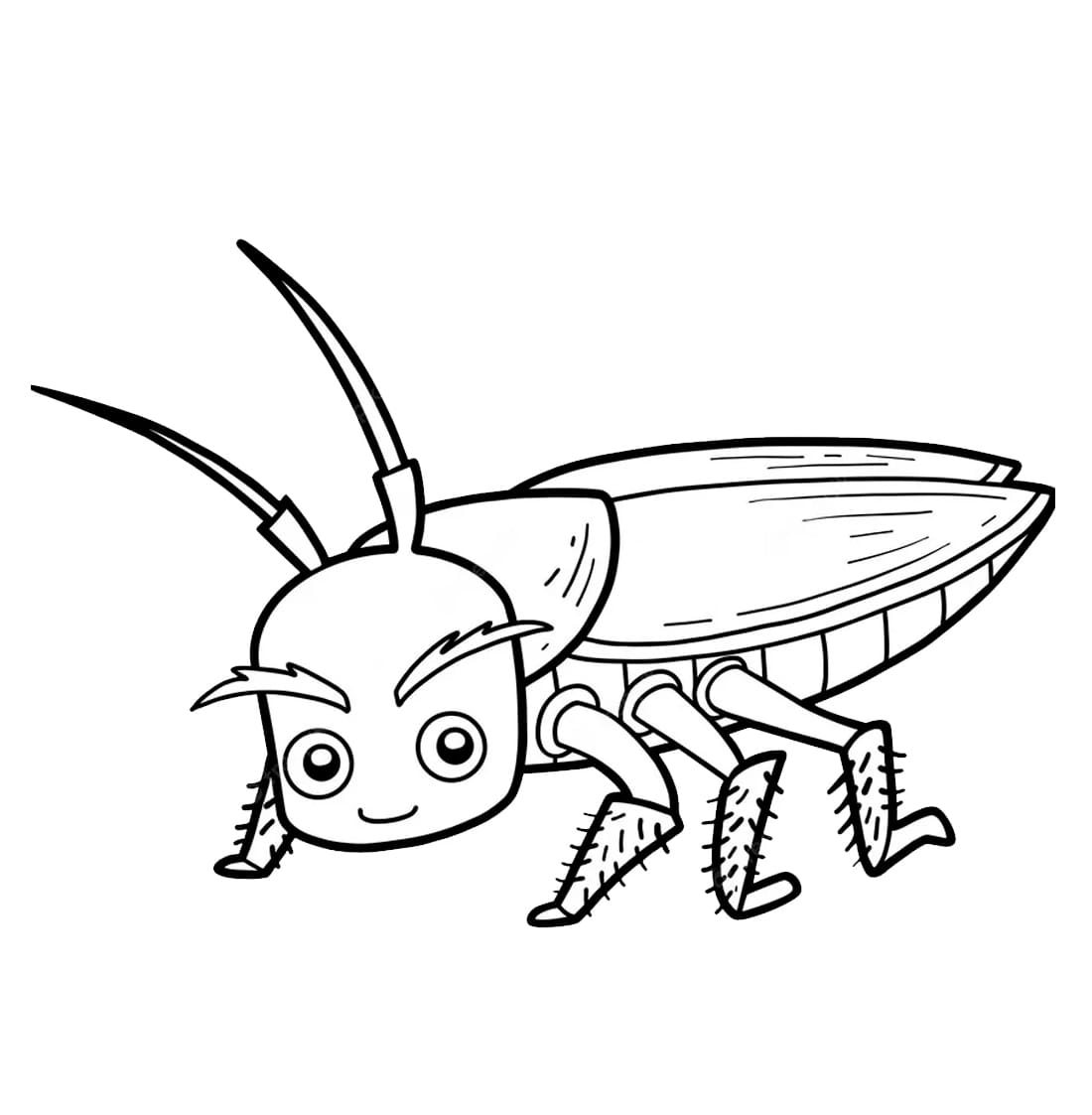 ระบายสี การ์ตูนแมลงสาบแสนสนุก