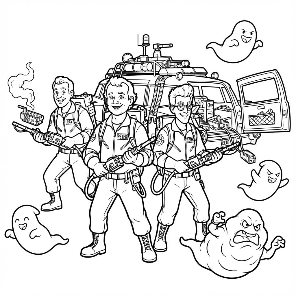 ระบายสี เกมโกสต์บัสเตอร์สำหรับเด็ก ดูฟรี