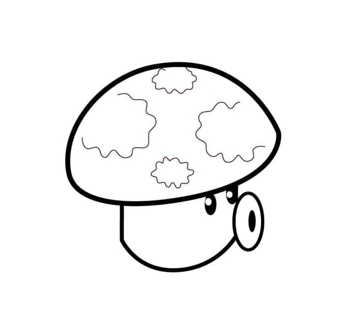 ระบายสี เกม แพล็นส์ วีเอส. ซอมบีส์ เห็ดพัฟ