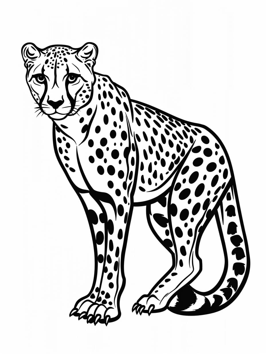 ระบายสี เครื่องประดับรูปเสือชีตาห์