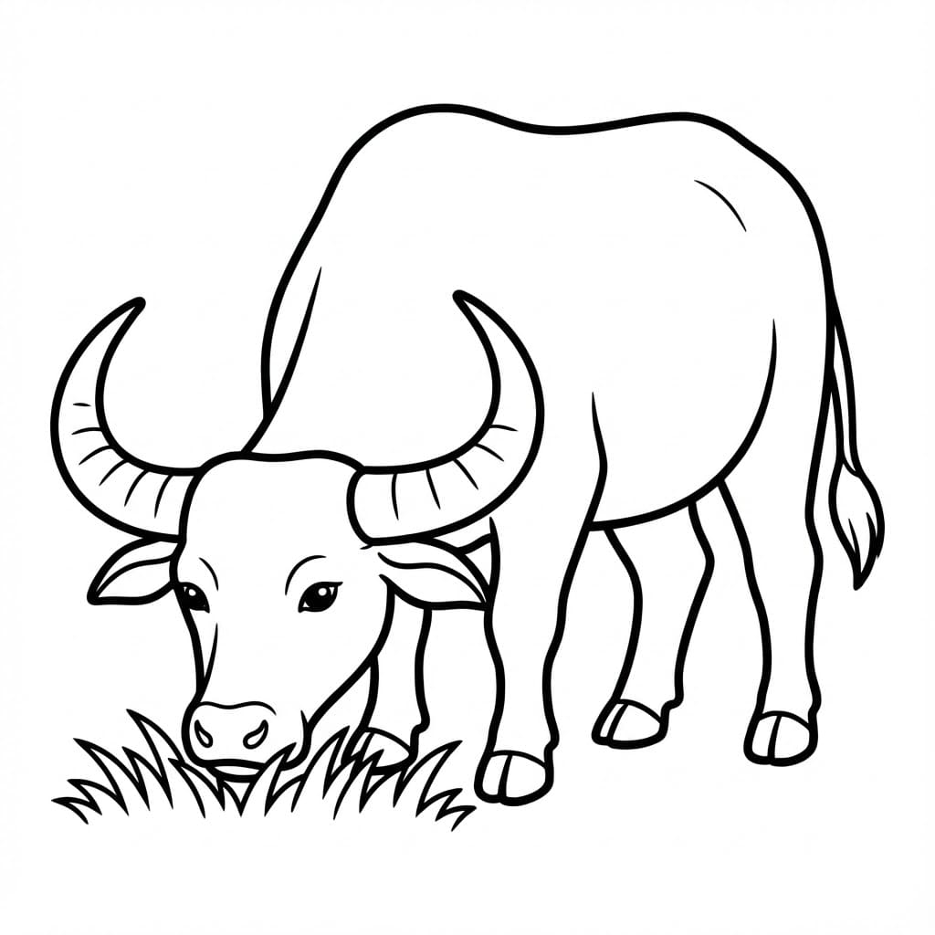 ระบายสี ควายกิน