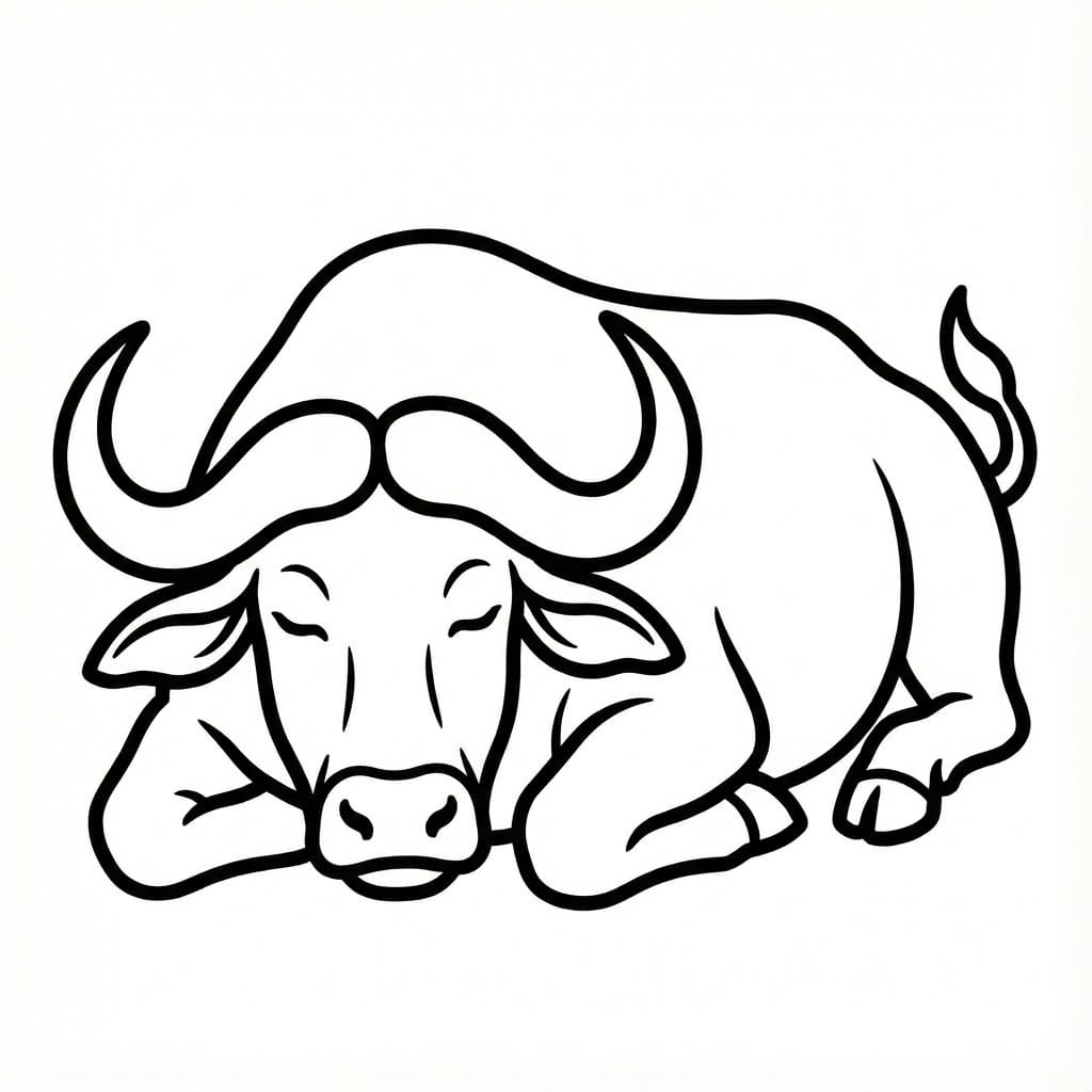 ระบายสี ควายง่วงนอน