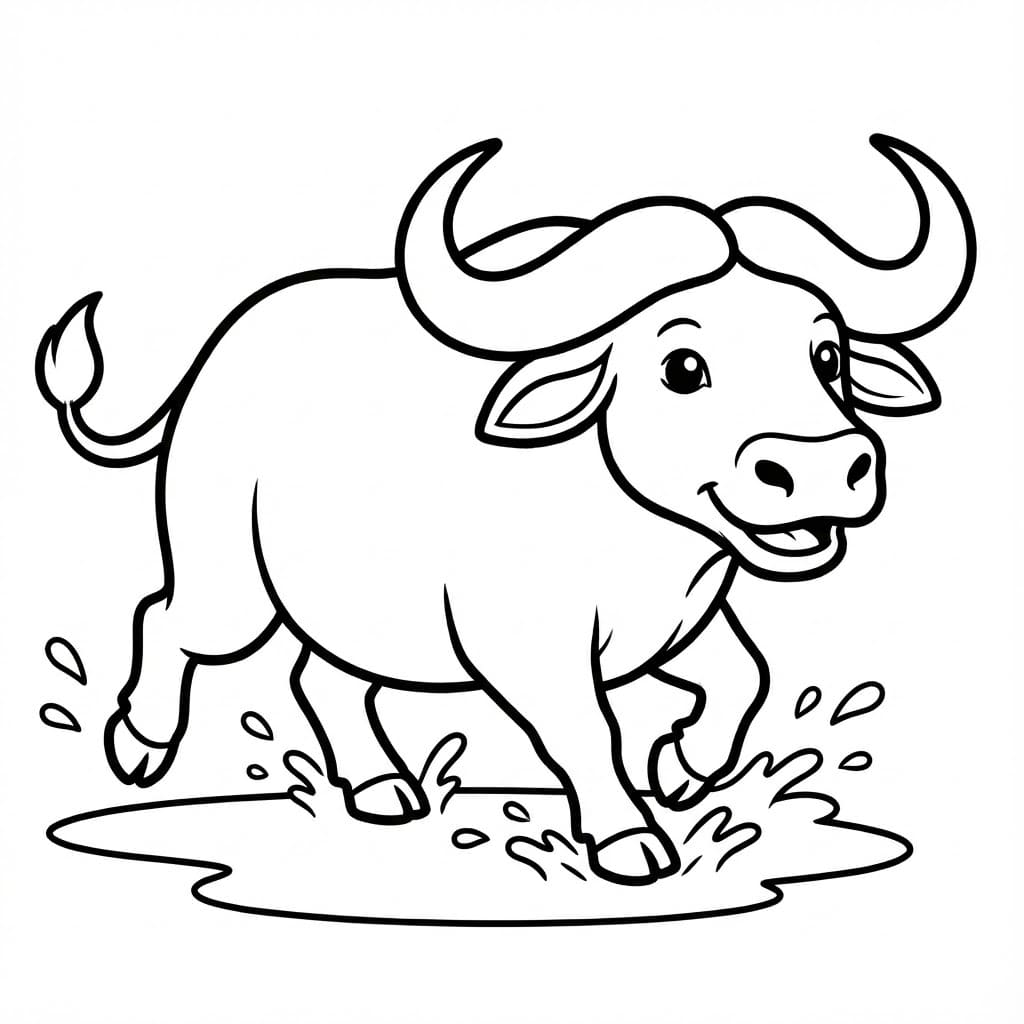 ระบายสี ควายวิ่ง