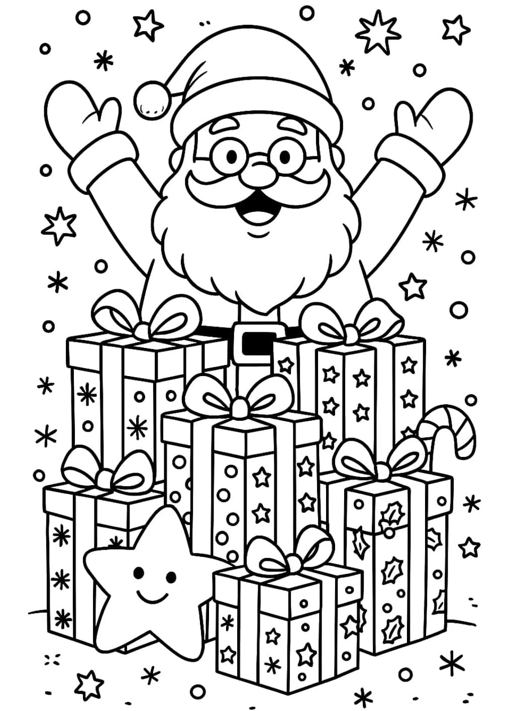 ระบายสี ของขวัญคริสต์มาสจากซานต้าแสนสุข