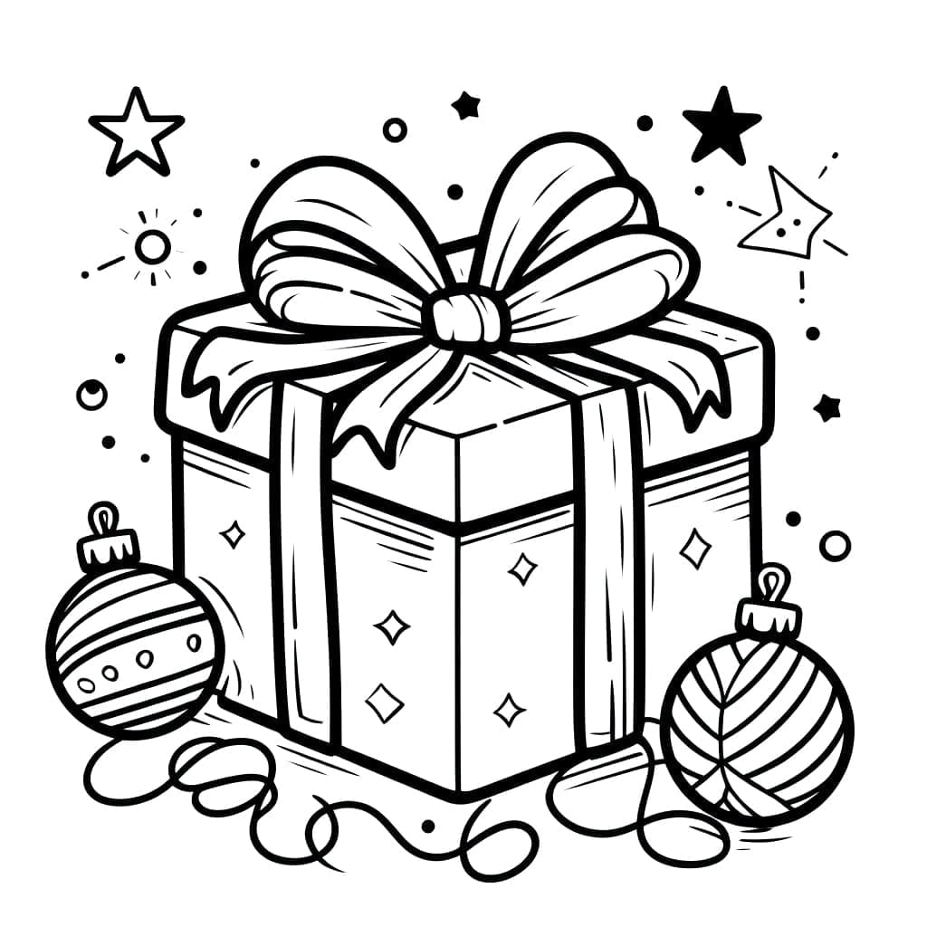 ระบายสี ของขวัญคริสต์มาสสุดมหัศจรรย์