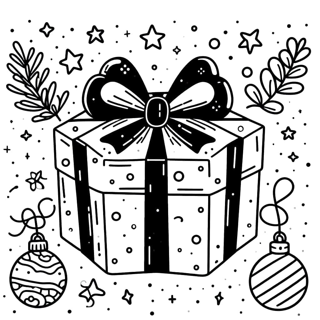 ระบายสี ของขวัญคริสต์มาสที่ดี