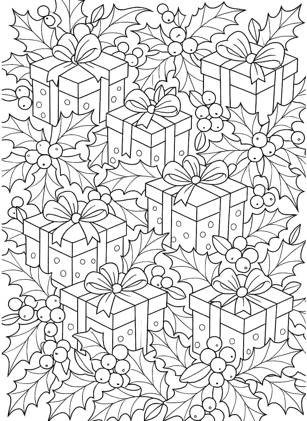 ระบายสี ของขวัญคริสต์มาสอันแสนซับซ้อน