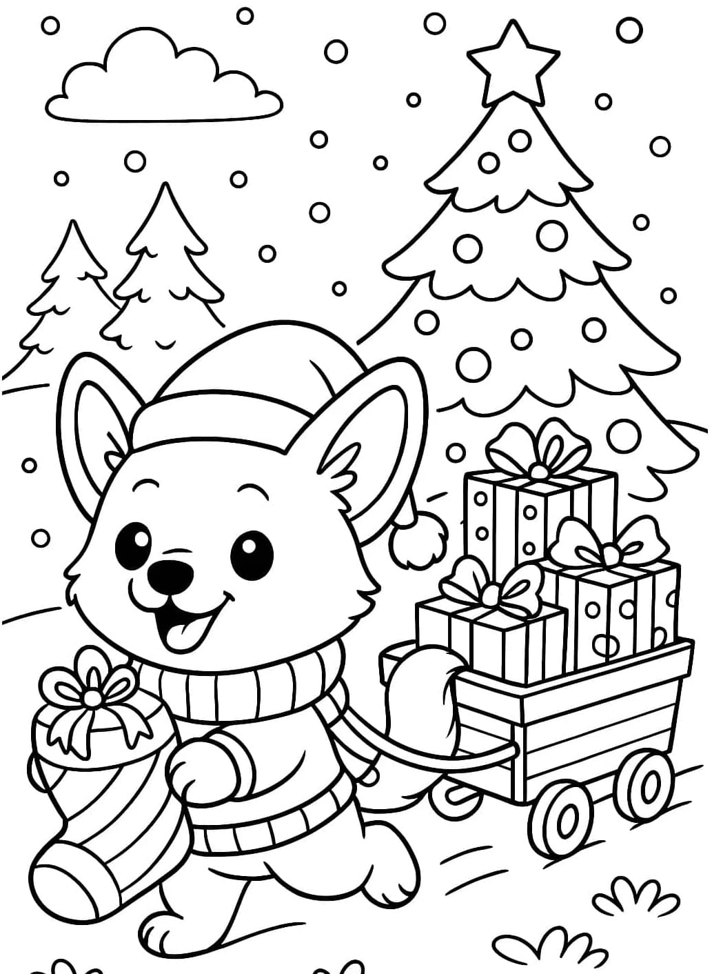 ระบายสี ของขวัญสำหรับสุนัขคอร์กี้แสนสุข