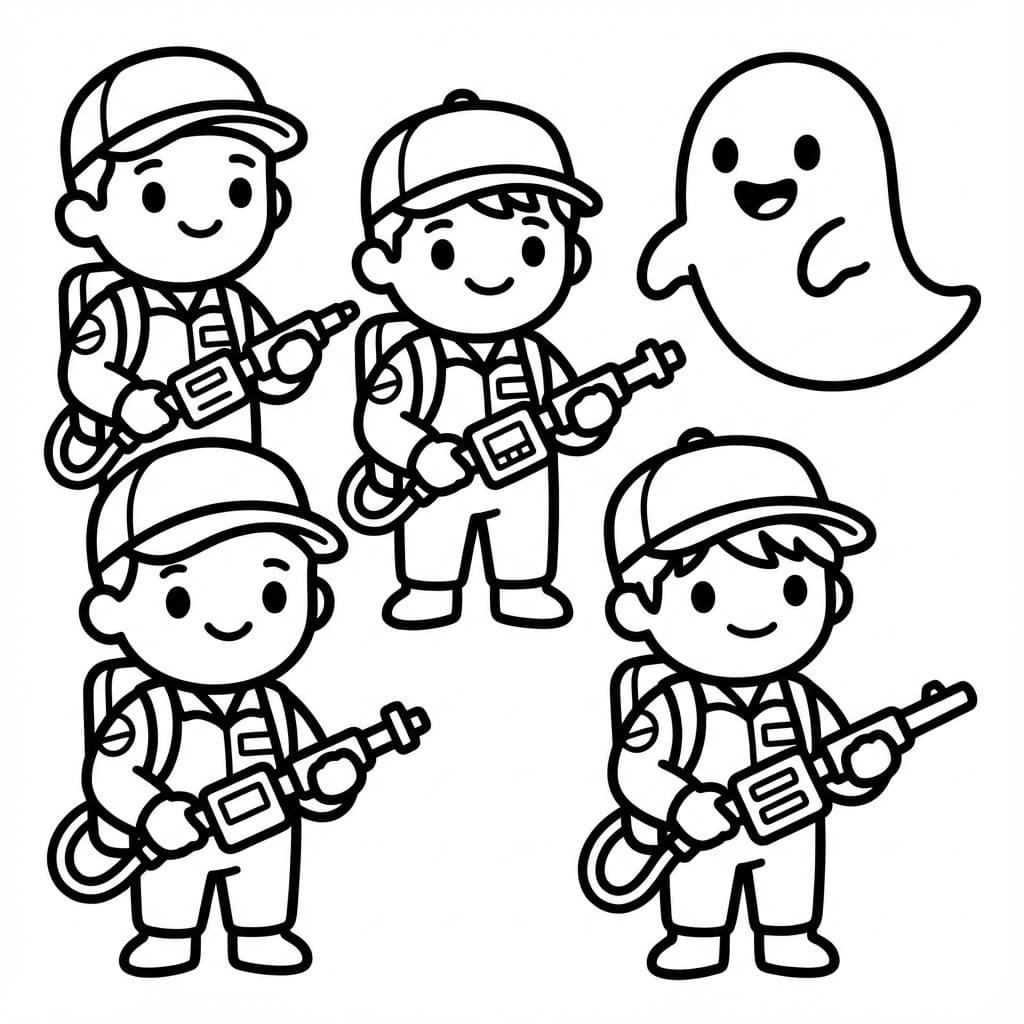 ระบายสี โกสต์บัสเตอร์น่ารัก