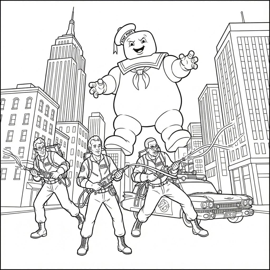 ระบายสี โกสต์บัสเตอร์สำหรับพิมพ์