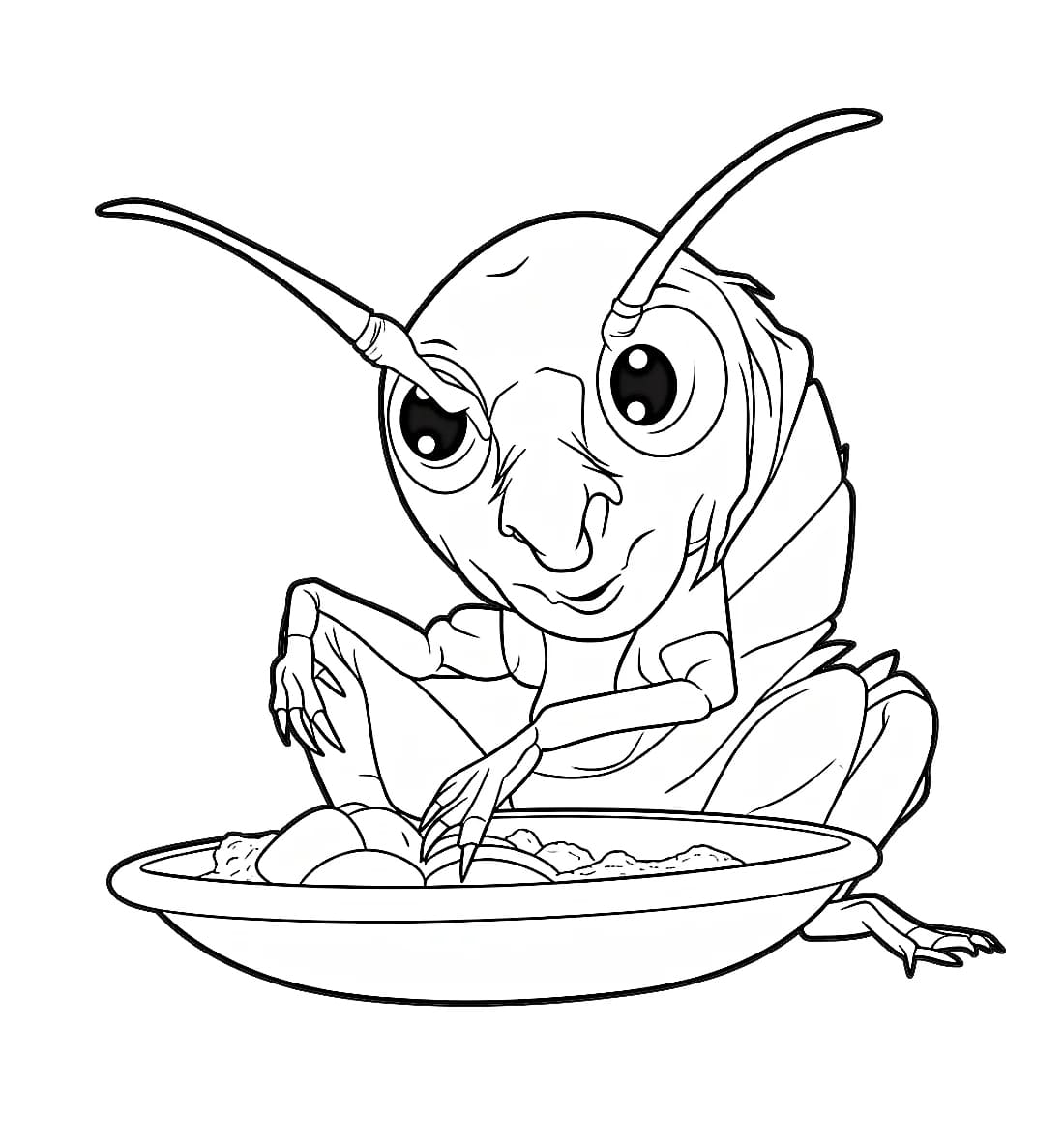 ระบายสี แมลงสาบกำลังกิน