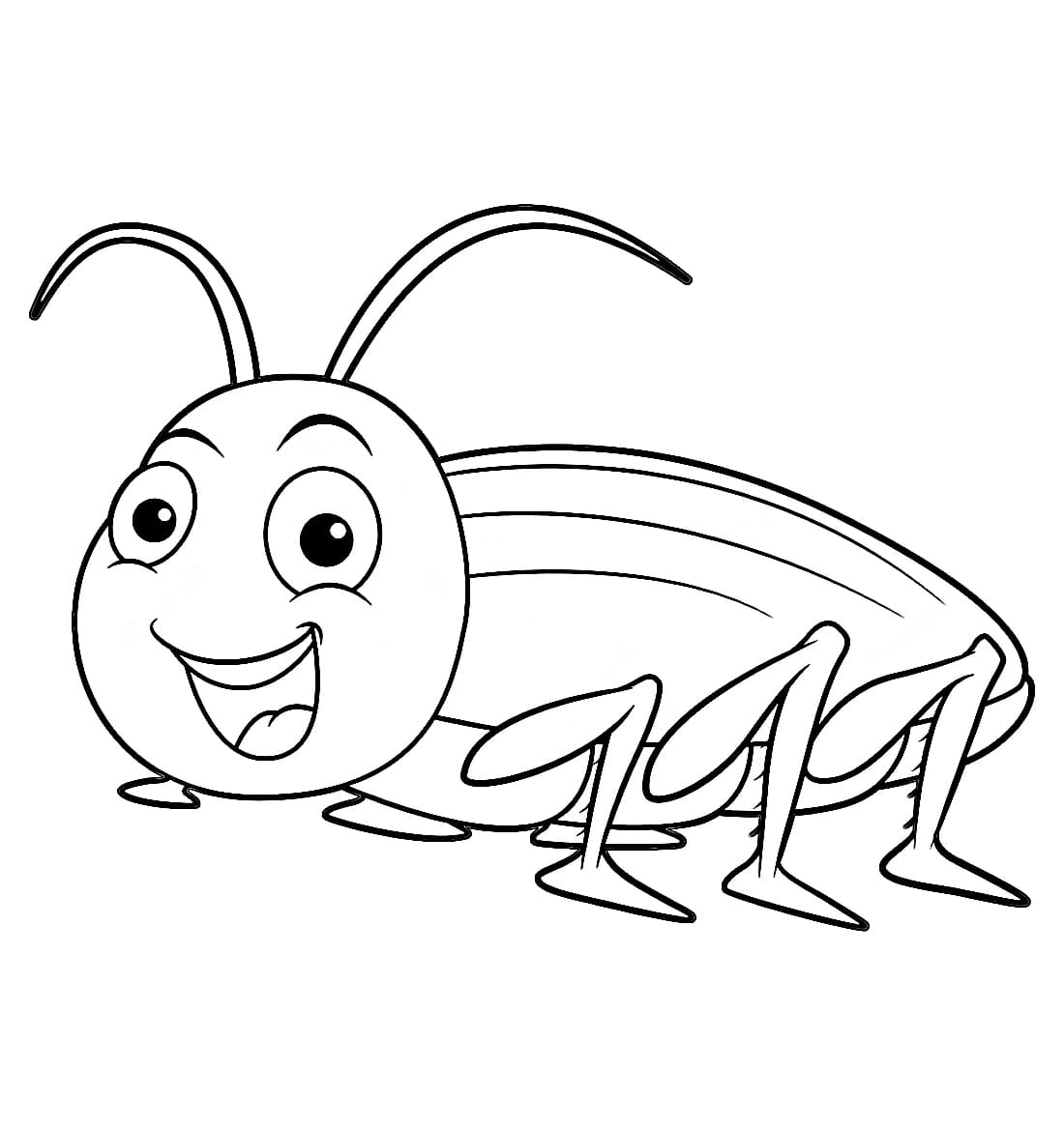 ระบายสี แมลงสาบการ์ตูนตลก