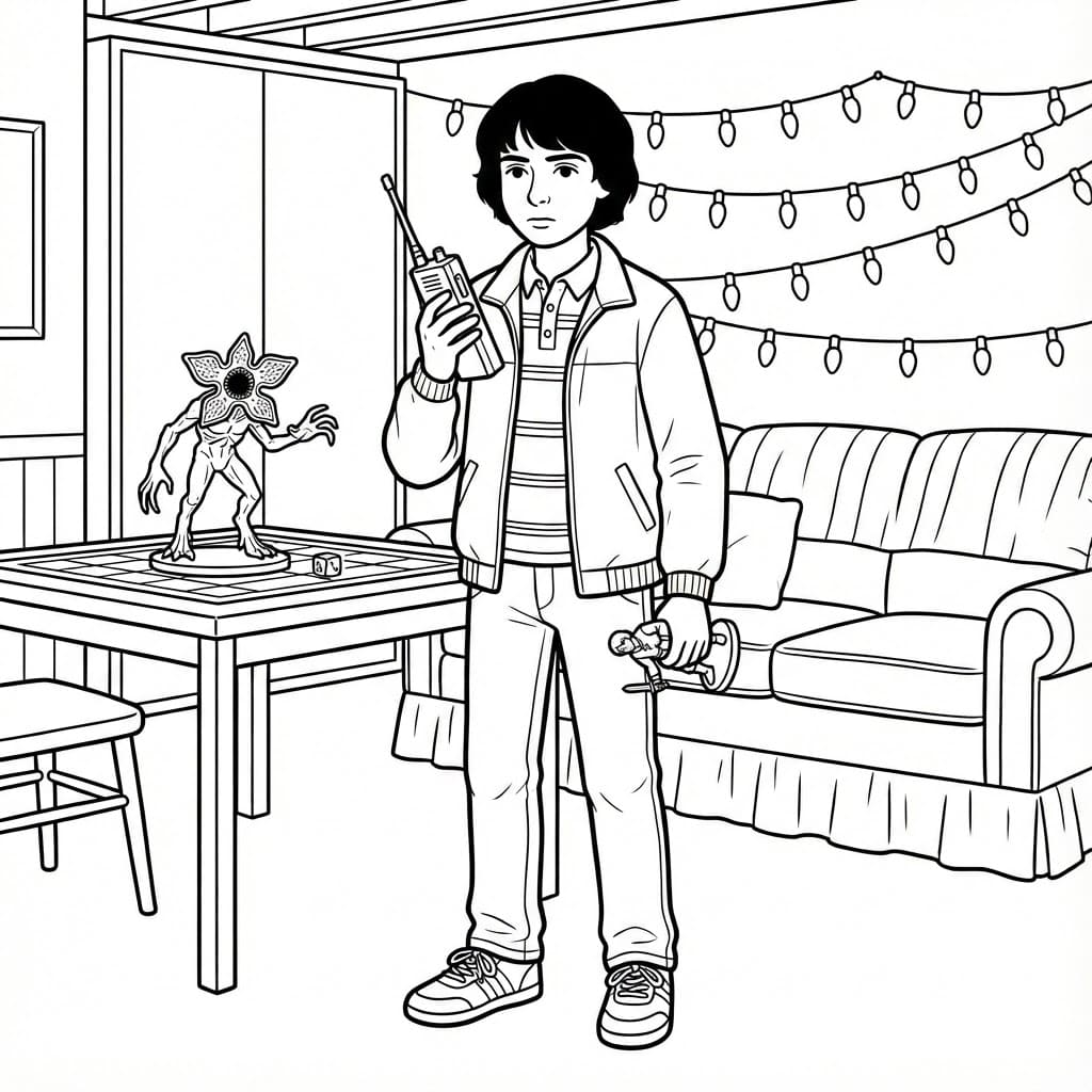 ระบายสี ไมค์ วีลเลอร์ จาก สเตรนเจอร์ ธิงส์