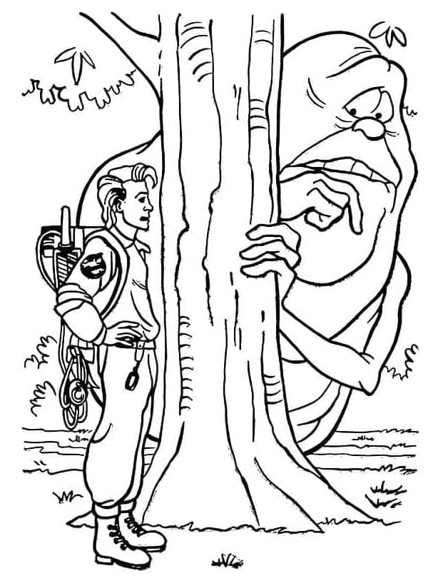 ระบายสี นักล่าผีในต้นไม้