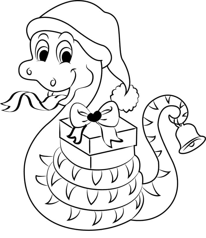 ระบายสี งูคริสต์มาสฟรี