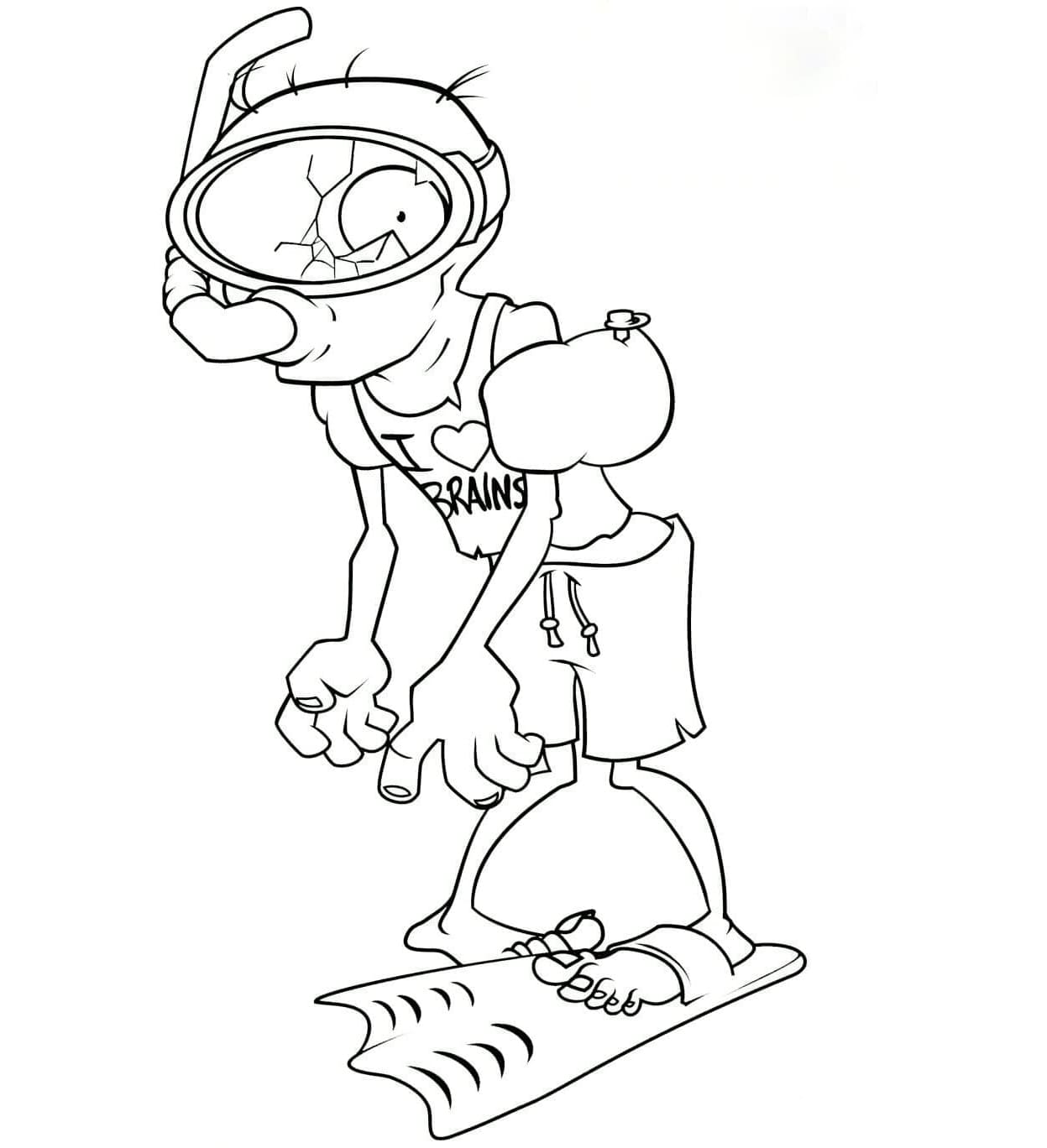 ระบายสี แพล็นส์ วีเอส. ซอมบีส์ ดำน้ำตื้นซอมบี้