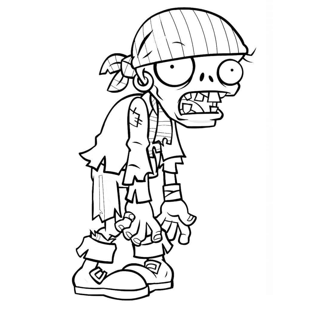 ระบายสี แพล็นส์ วีเอส. ซอมบีส์ ซอมบี้โจรสลัด