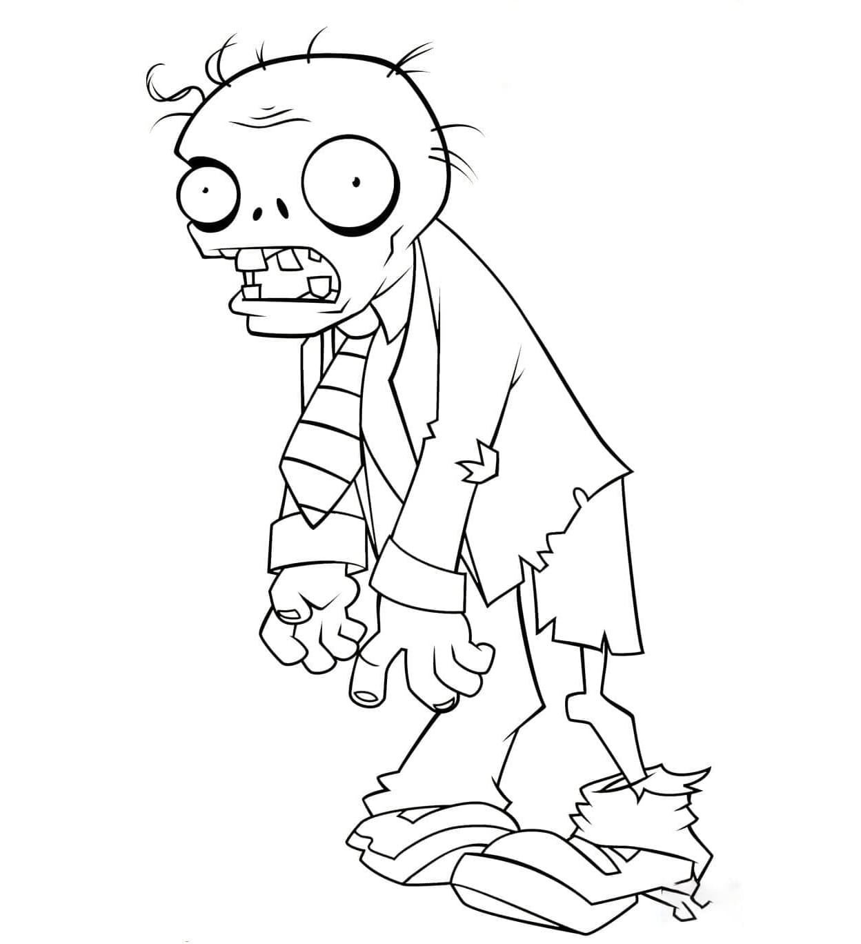 ระบายสี แพล็นส์ วีเอส. ซอมบีส์ ซอมบี้พื้นฐาน