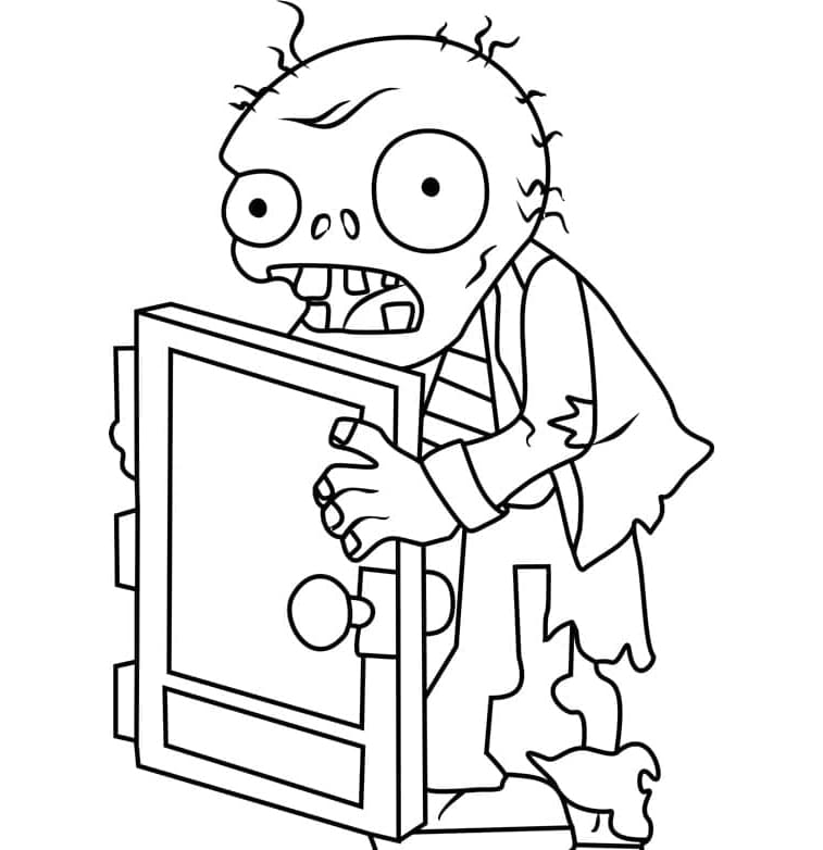 ระบายสี แพล็นส์ วีเอส. ซอมบีส์ ซอมบี้ประตูหน้าจอ