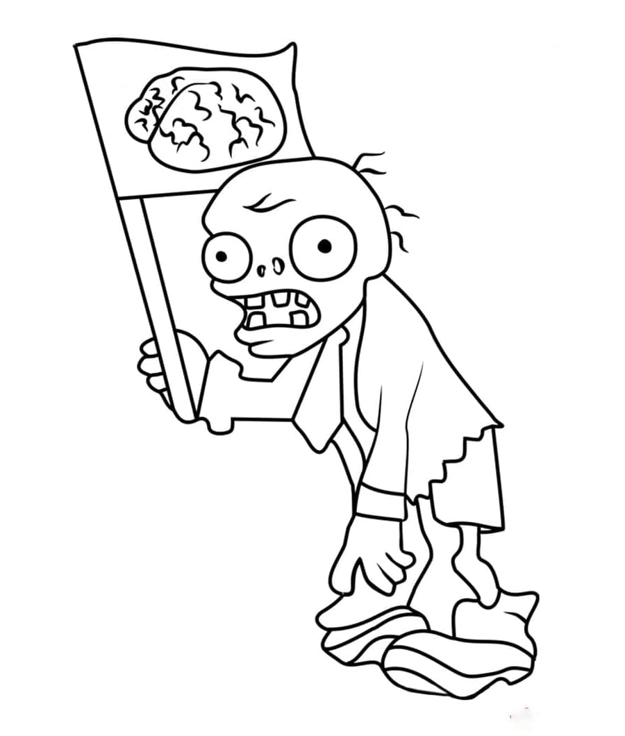 ระบายสี แพล็นส์ วีเอส. ซอมบีส์ ธงซอมบี้