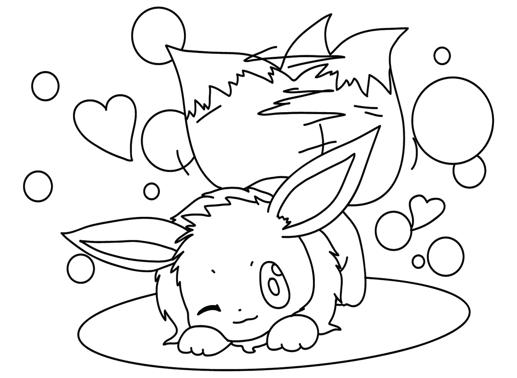 ระบายสี แผ่นระบายสีอีวุย โปเกมอน