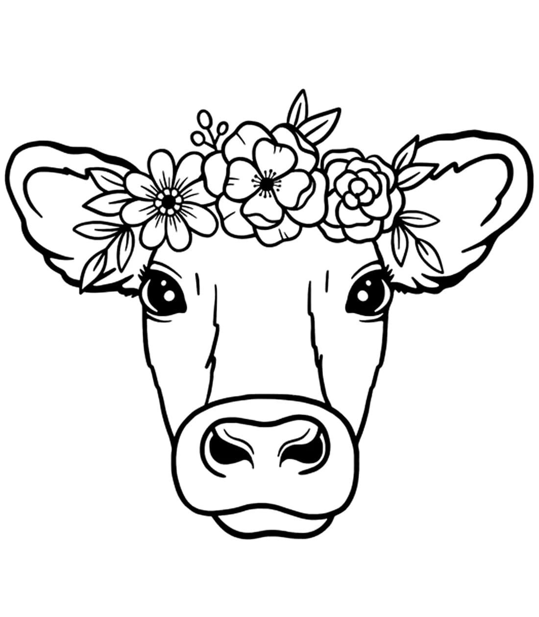ระบายสี ภาพหัววัวจากวัว