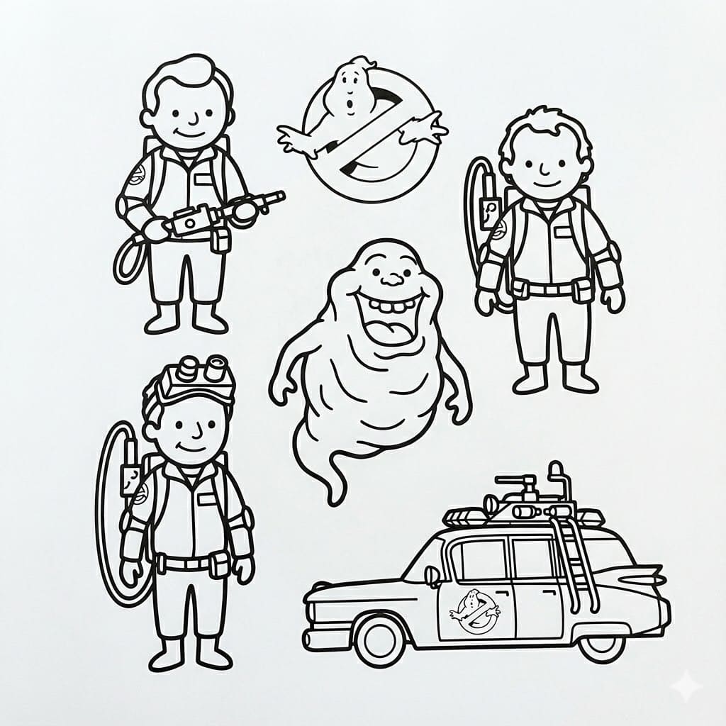 ระบายสี ภาพโกสต์บัสเตอร์