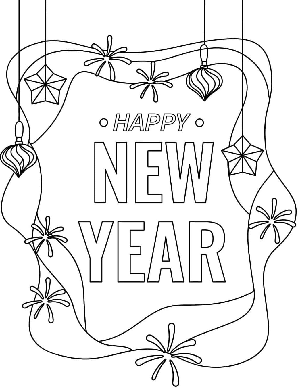 ระบายสี ภาพง่ายๆ สำหรับสวัสดีปีใหม่