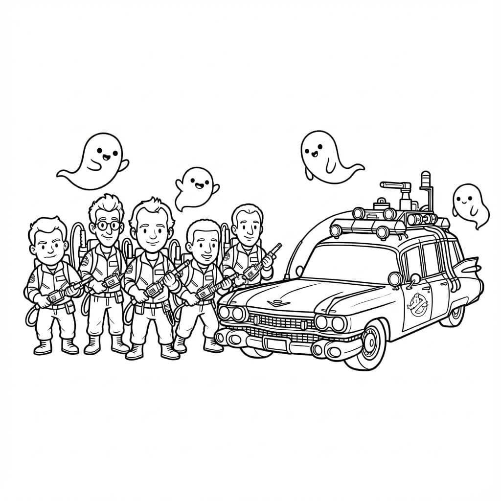 ระบายสี ภาพพิมพ์โกสต์บัสเตอร์