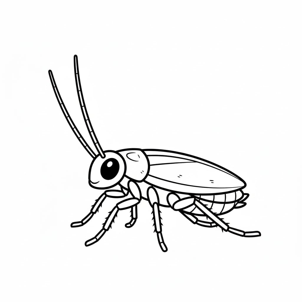 ระบายสี ภาพพิมพ์แมลงสาบฟรี