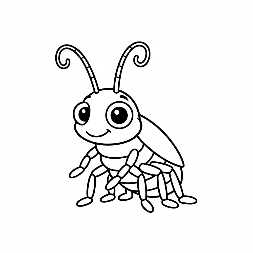 ระบายสี ภาพพิมพ์แมลงสาบฟรีสำหรับเด็ก