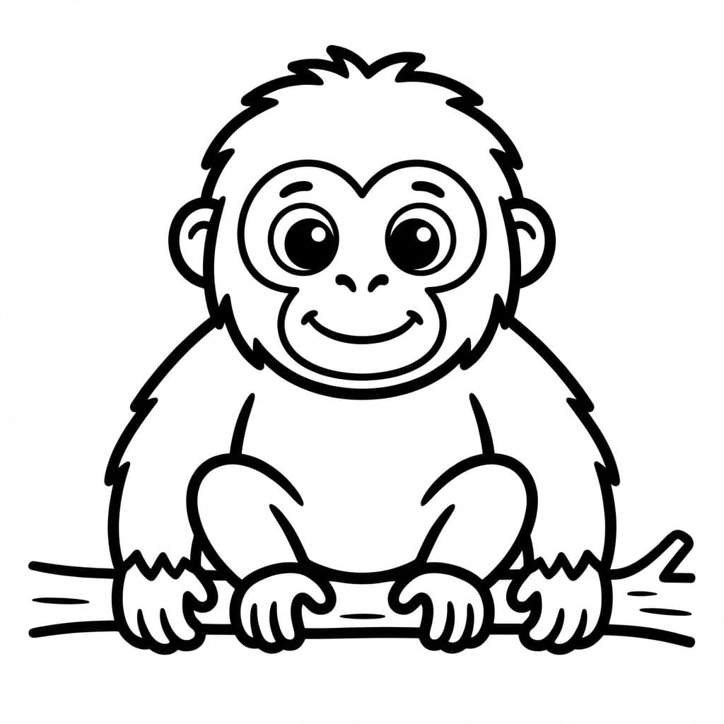 ระบายสี ภาพพิมพ์อุรังอุตังฟรี