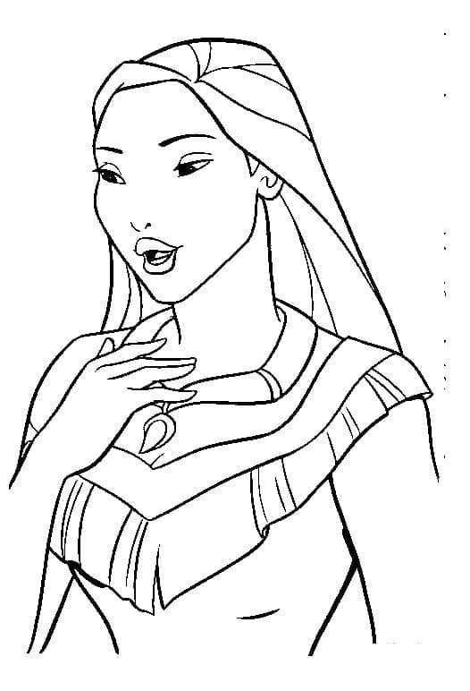 ระบายสี โพคาฮอนทัส ดิสนีย์