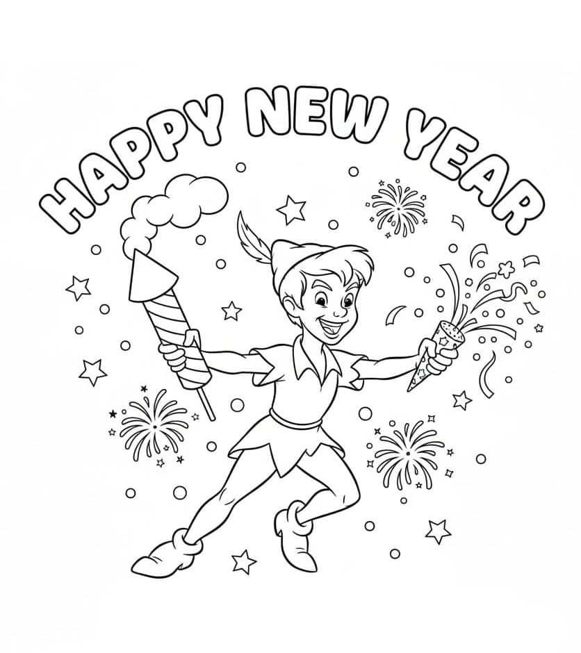 ระบายสี ปีเตอร์แพนกับสุขสันต์ปีใหม่