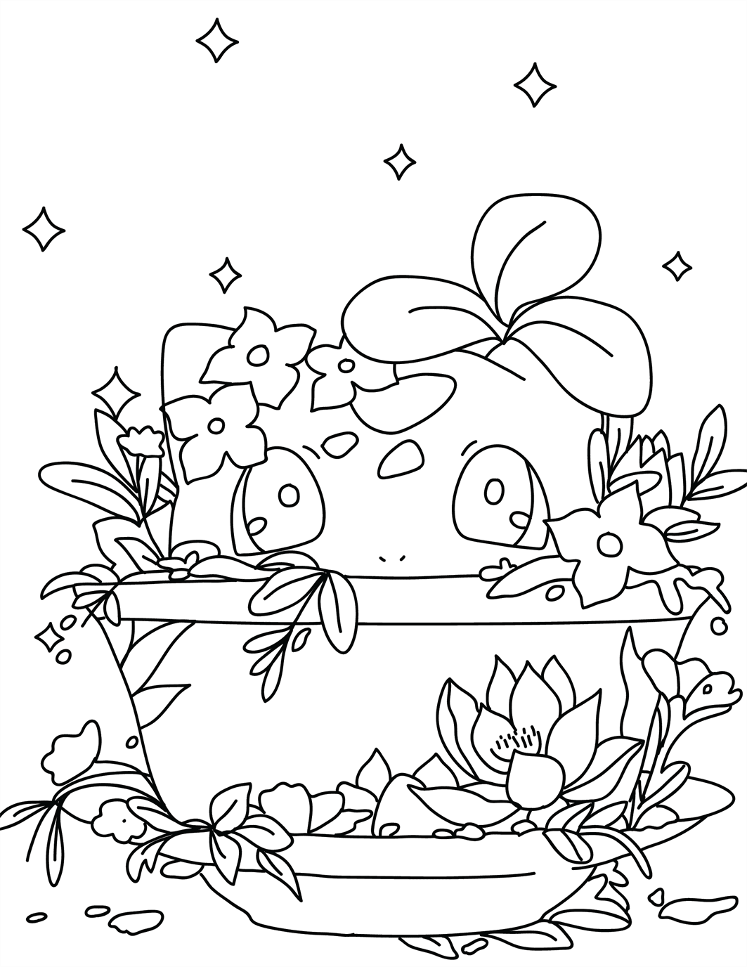 ระบายสี โปเกมอน บุลบาซอร์ ฟรี