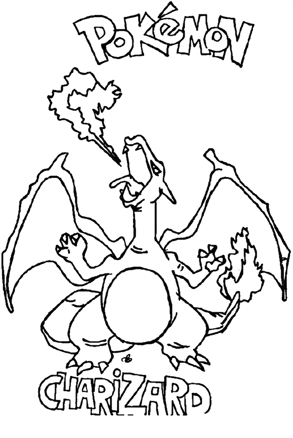 ระบายสี โปเกมอน ลิซาร์ดอนที่พิมพ์ได้