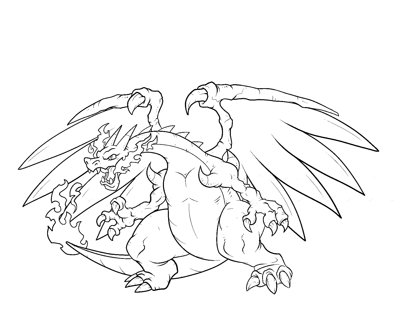 ระบายสี โปเกมอน เมก้า ลิซ่าดอน X