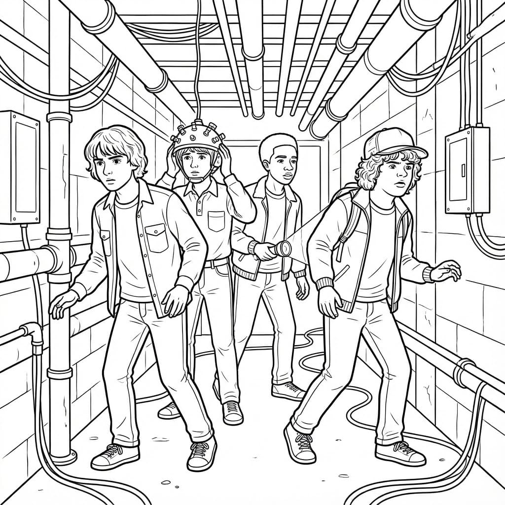 ระบายสี สเตรนเจอร์ ธิงส์ ดูฟรีสำหรับเด็ก