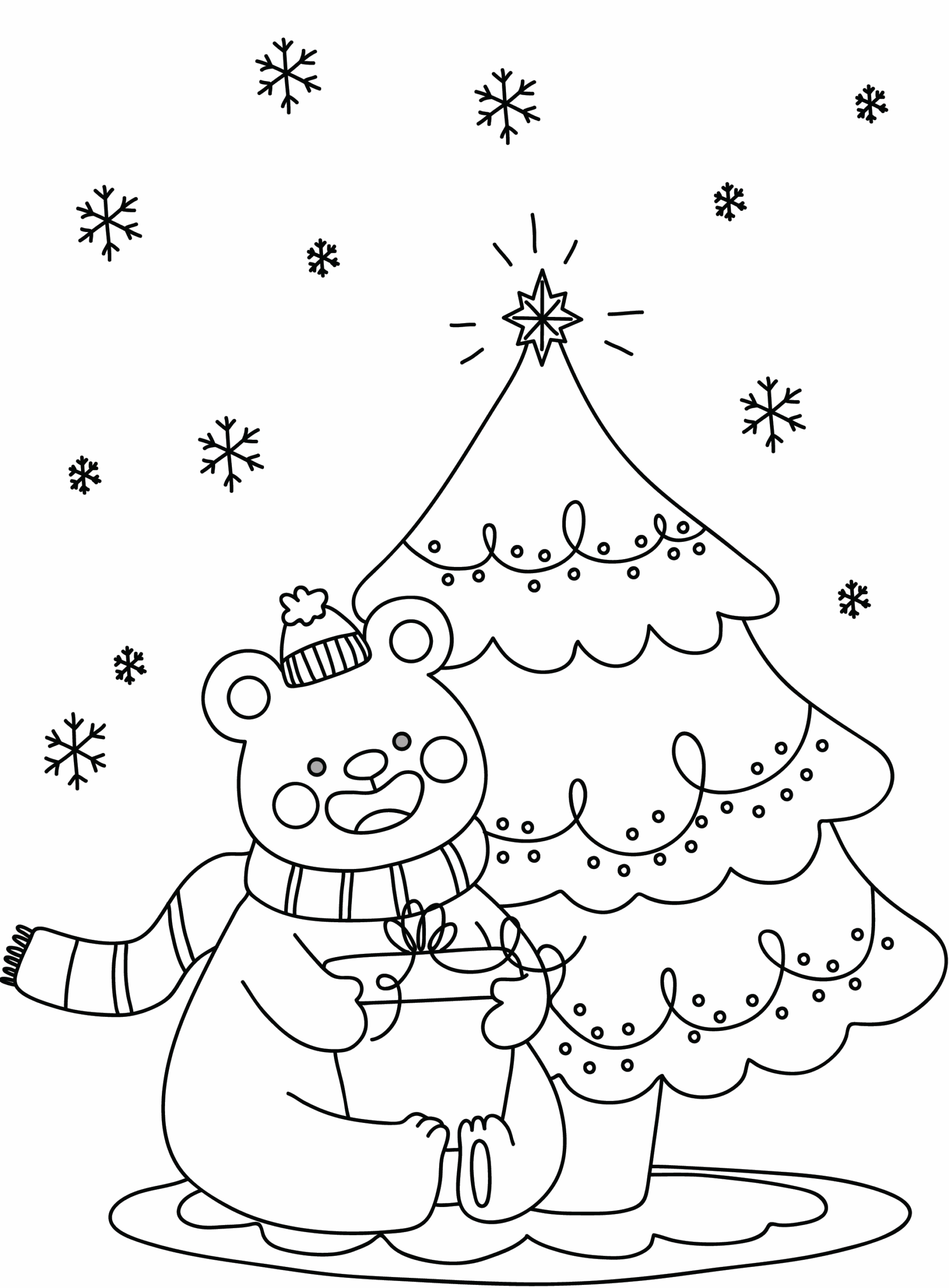 ระบายสี สัตว์คริสต์มาสน่ารักฟรี