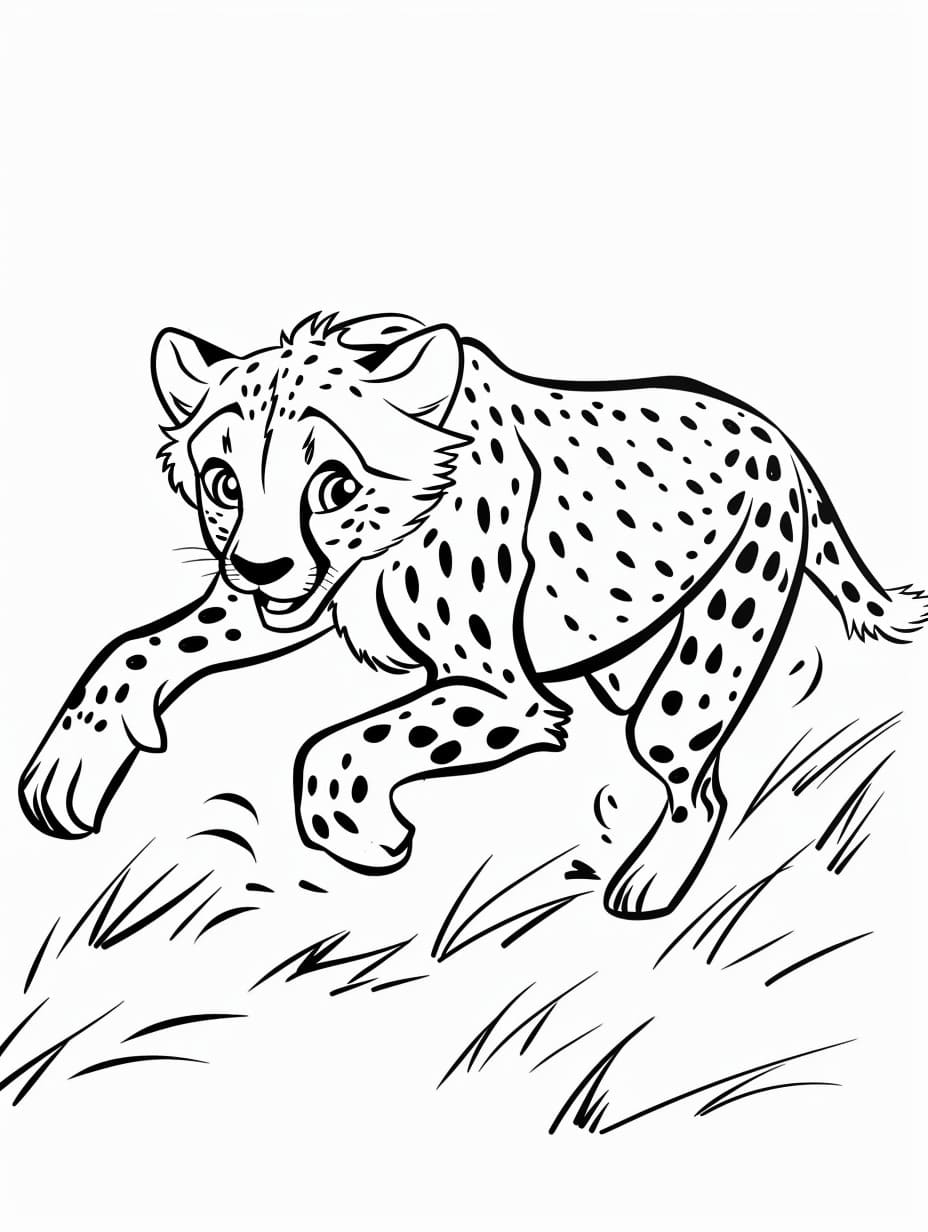 ระบายสี เสือชีตาห์เร็ว