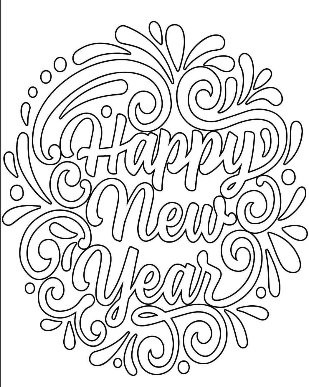 ระบายสี สุขสันต์ปีใหม่และศิลปะ