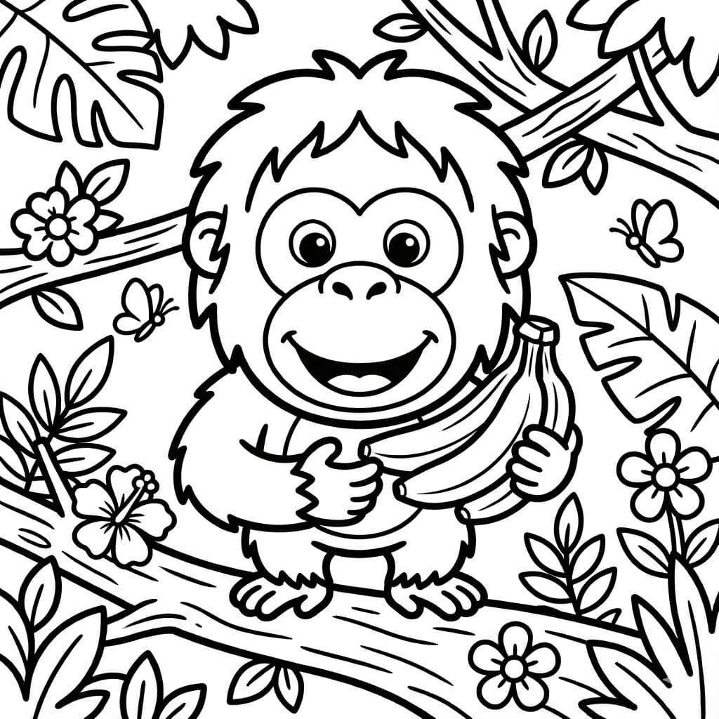 ระบายสี อุรังอุตังเข้าชมฟรีสำหรับผู้ใหญ่