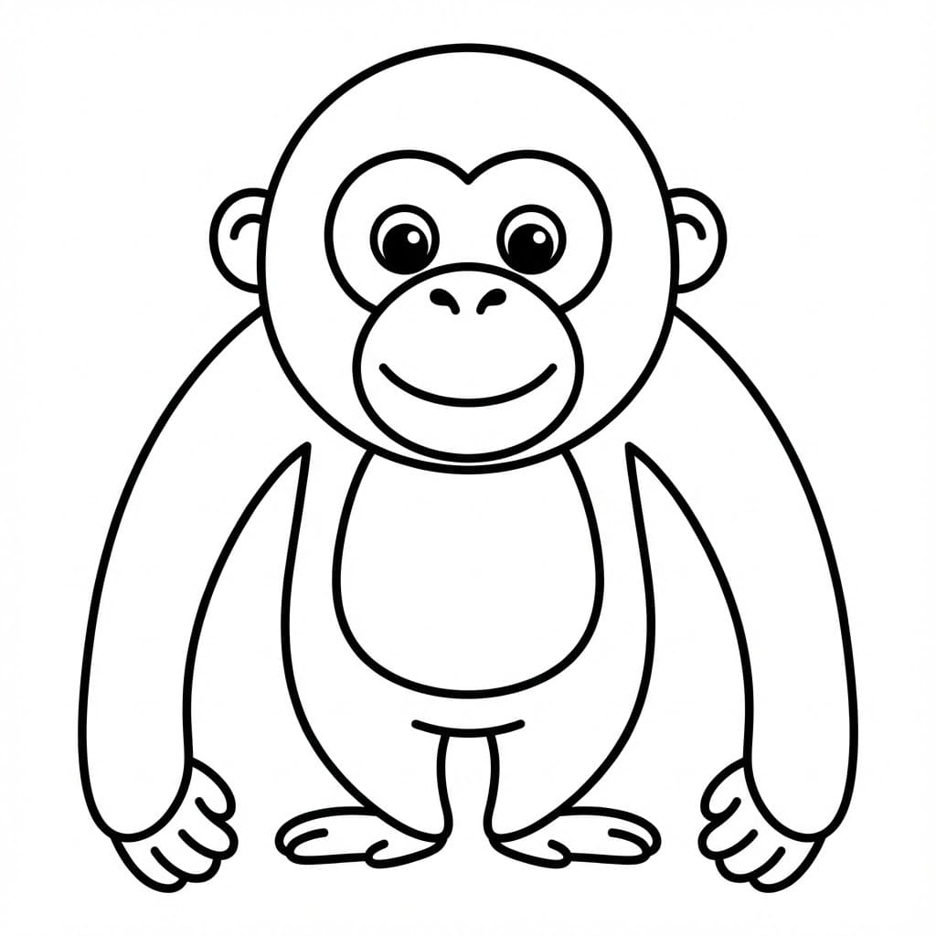 ระบายสี อุรังอุตังง่าย