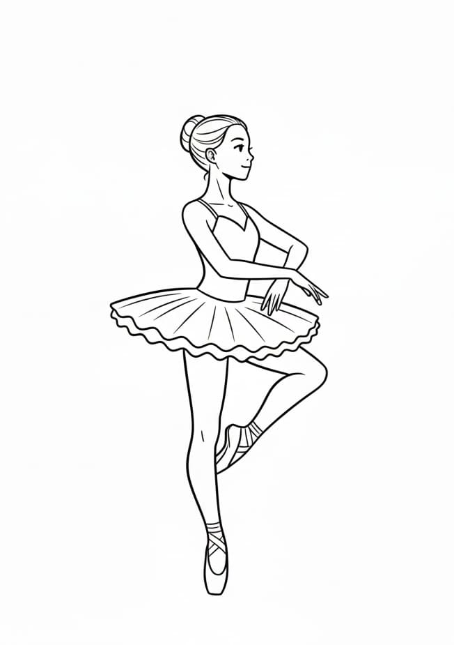 ระบายสี บัลเลริน่าสำหรับเด็กผู้หญิง