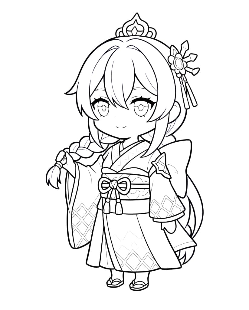 ระบายสี บาร์บาร่า ชิบิ เก็นชินอิมแพ็ค