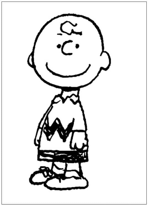 ระบายสี ชาร์ลี บราวน์ ยืนอยู่